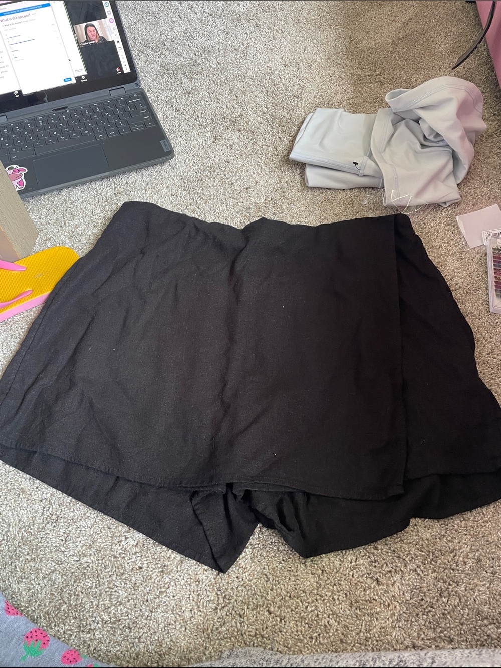Old Navy Black Layered Skort
